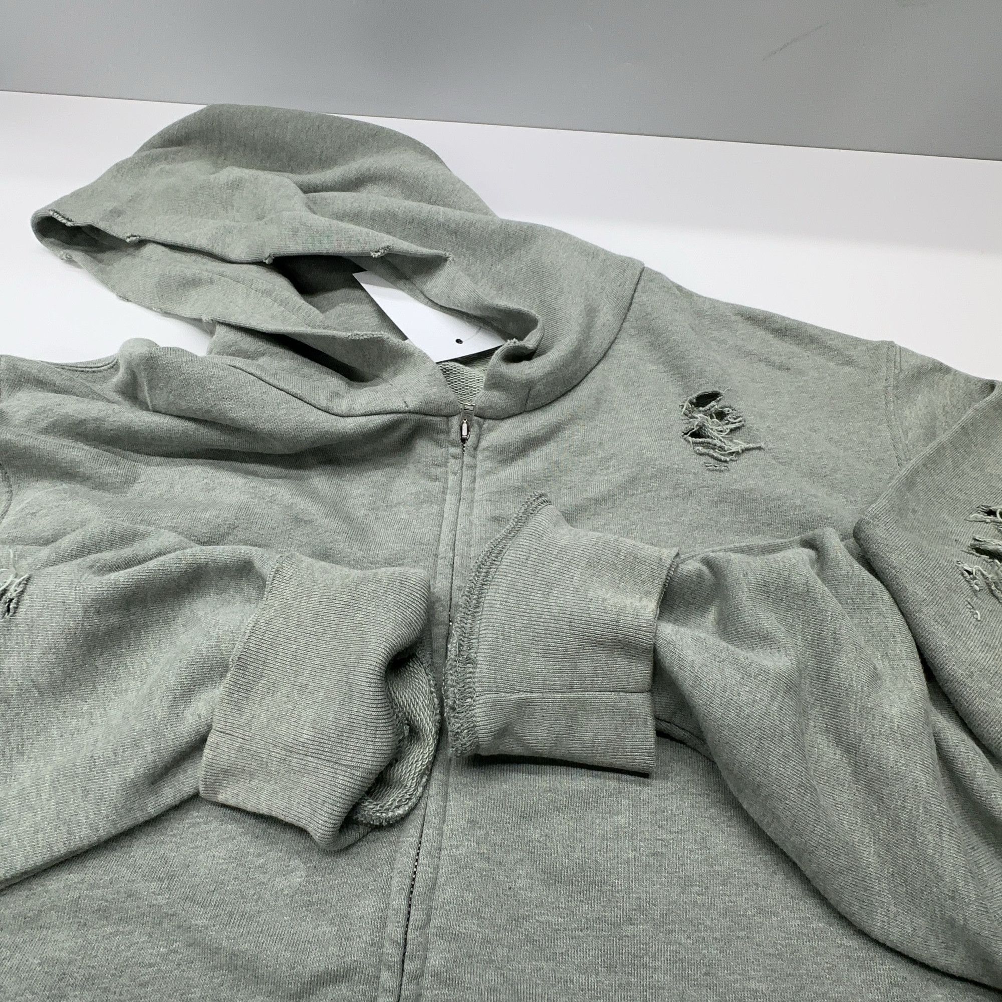 Acne Studios Acne Studios Distressed Logo Zip Hoodie Size M Size US M / EU 48-50 / 2 - 5 Thumbnail