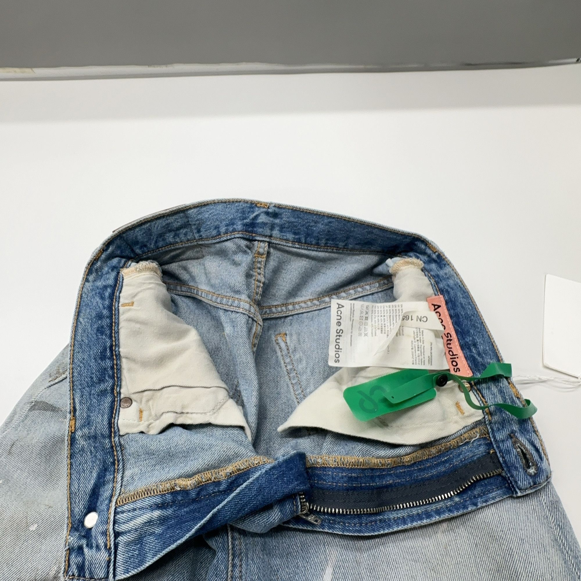 Acne Studios Acne Studios Paint Splatter Denim Maxi Skirt Size 34 Size 24" / US 00 / IT 34 - 6 Thumbnail