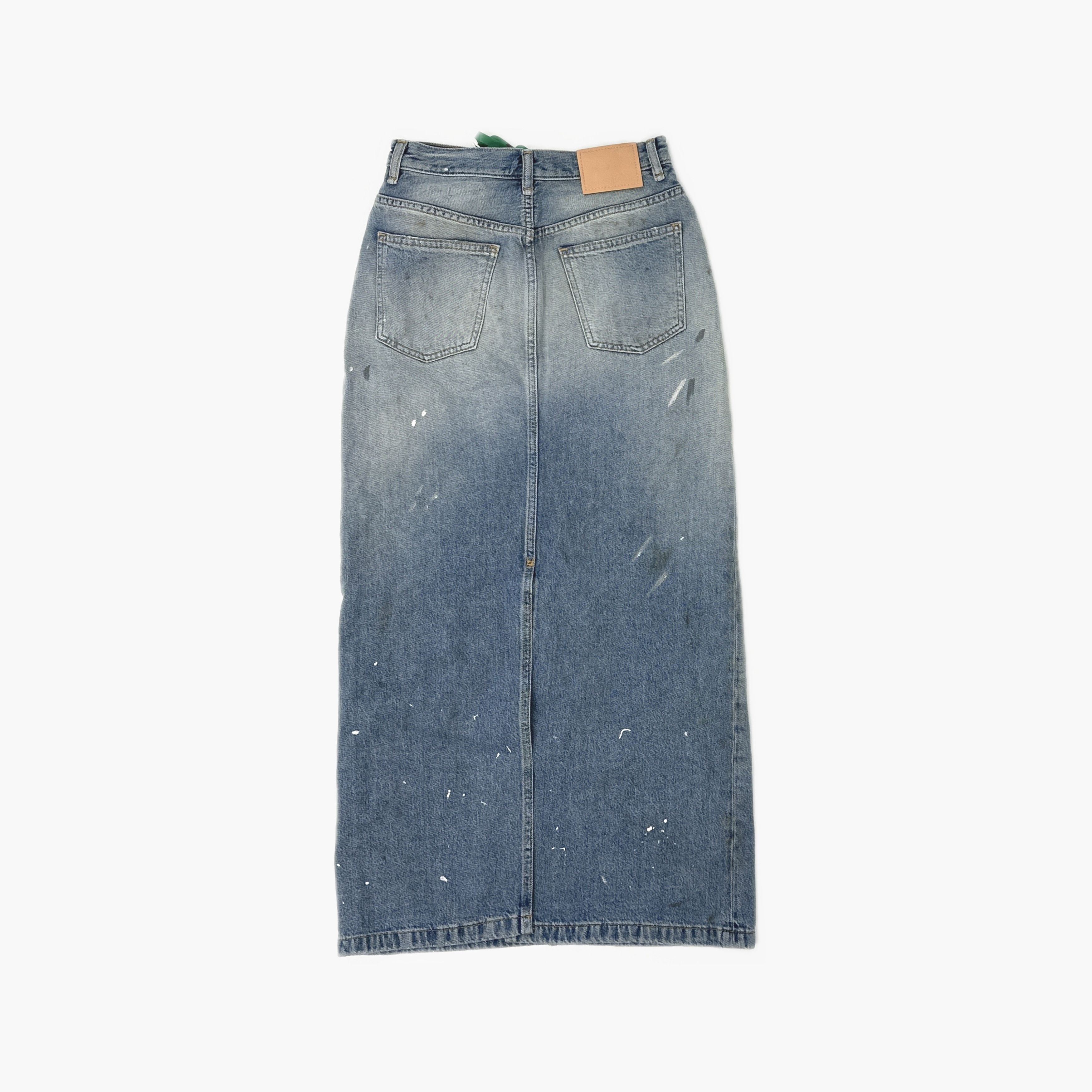 Acne Studios Acne Studios Paint Splatter Denim Maxi Skirt Size 34 Size 24" / US 00 / IT 34 - 2 Thumbnail