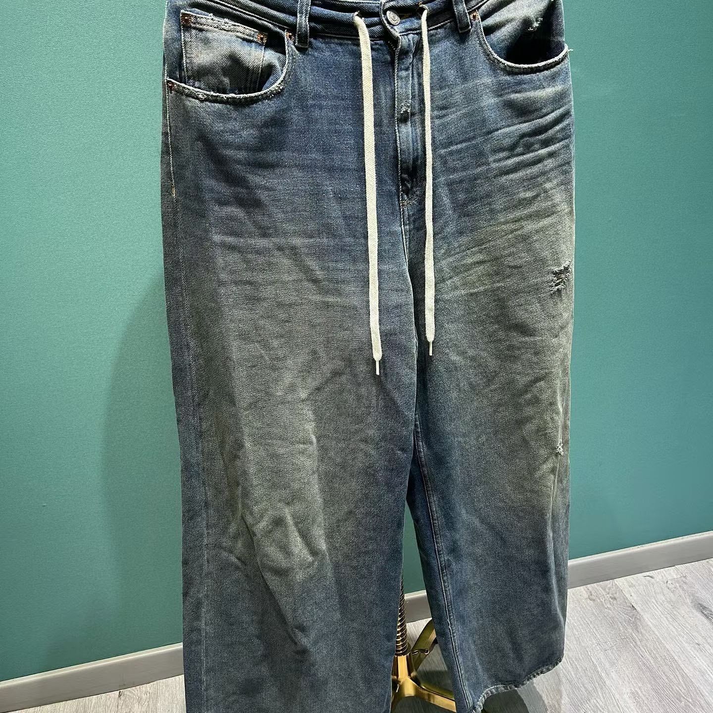 MM6 MM6 Maison Margiela Distressed Drawstring Jeans Size 27 Size 27" / US 4 / IT 40 - 7 Thumbnail