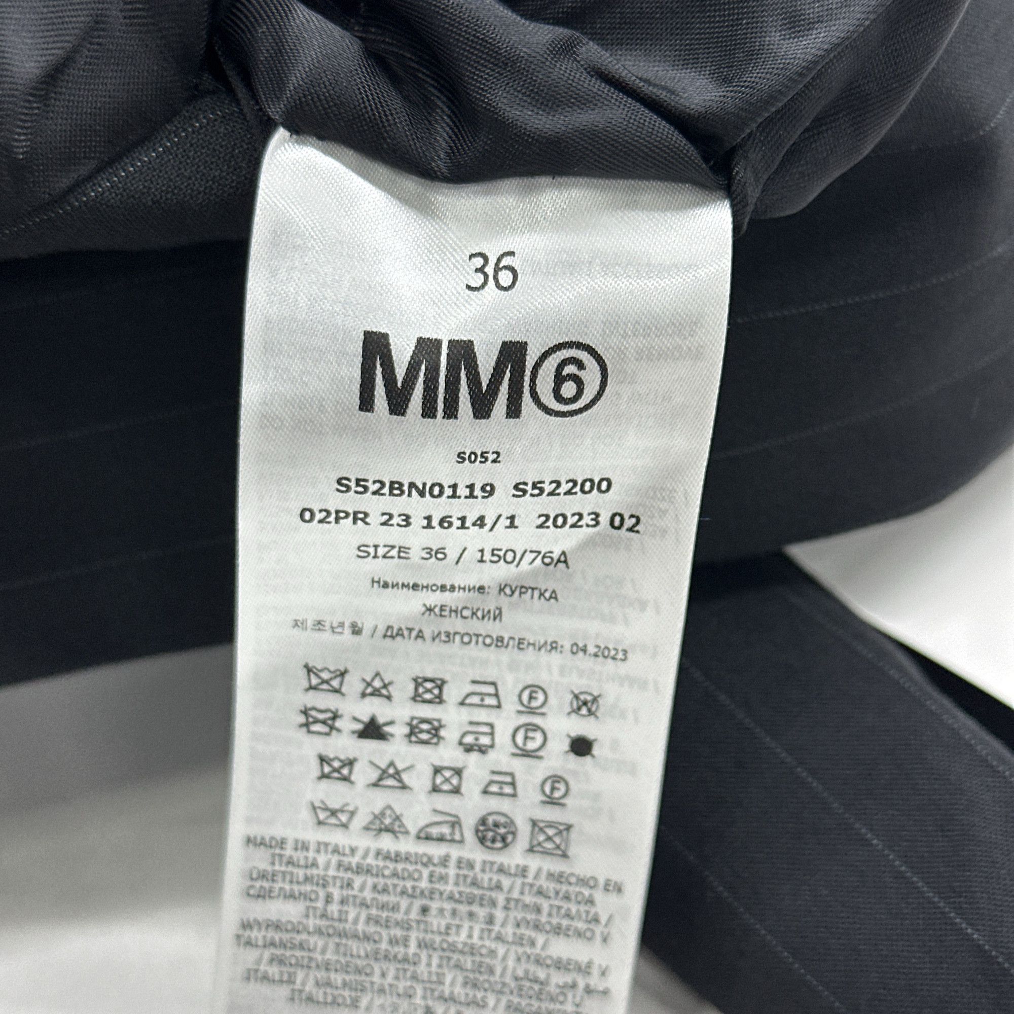 MM6 MM6 Maison Margiela Pinstripe Single-Breasted Blazer Size 36 Size XS / US 0-2 / IT 36-38 - 3 Thumbnail