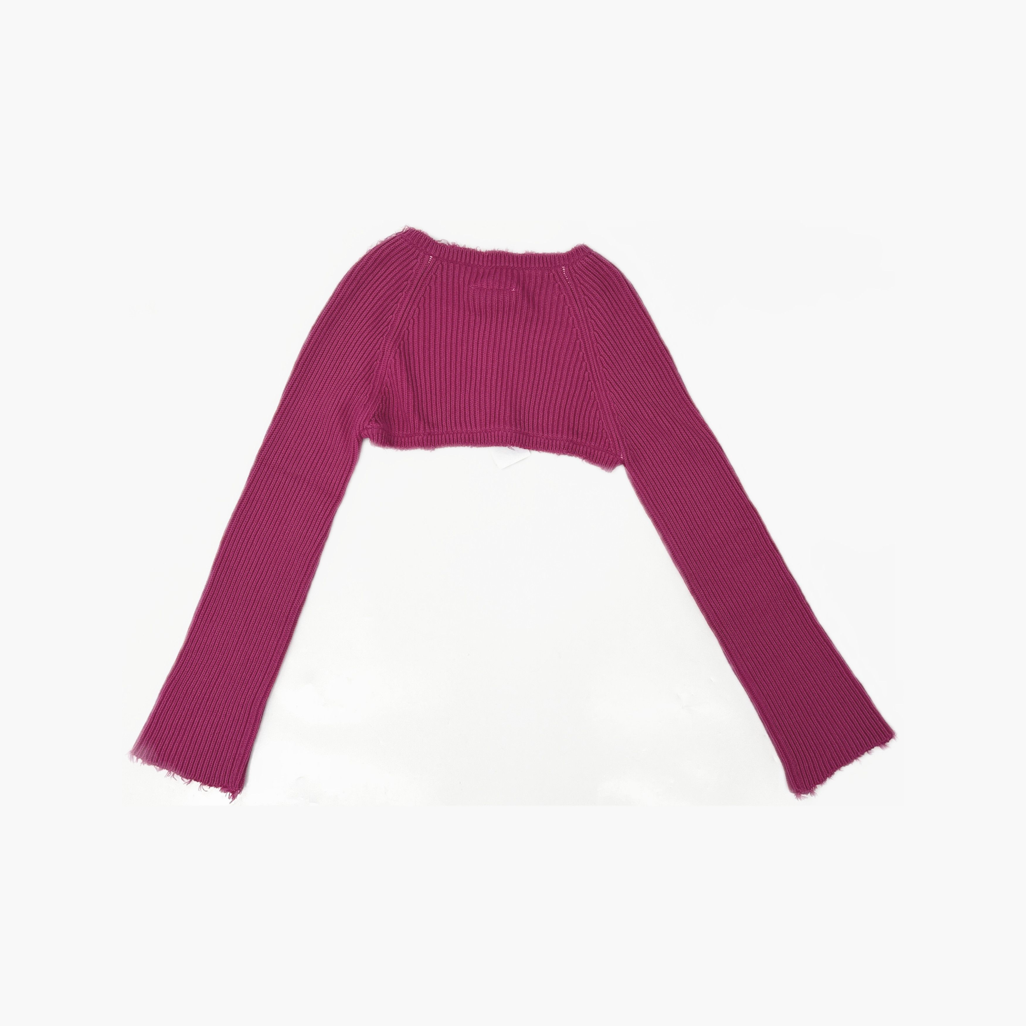 MM6 MM6 Maison Margiela Rib Knit Shrug Pink Size M Size M / US 6-8 / IT 42-44 - 2 Thumbnail