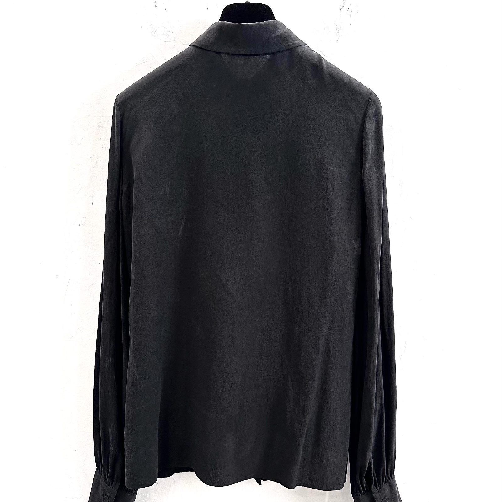 Saint Laurent Paris Saint Laurent Black Silk Button Up Shirt Size 34 Size XS / US 0-2 / IT 36-38 - 2 Thumbnail