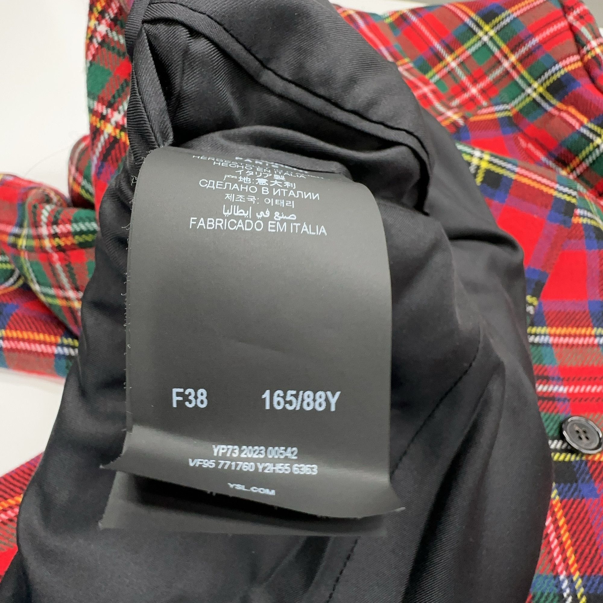 Saint Laurent Paris Saint Laurent Plaid Double-Breasted Blazer Size 38 Size S / US 4 / IT 40 - 3 Thumbnail