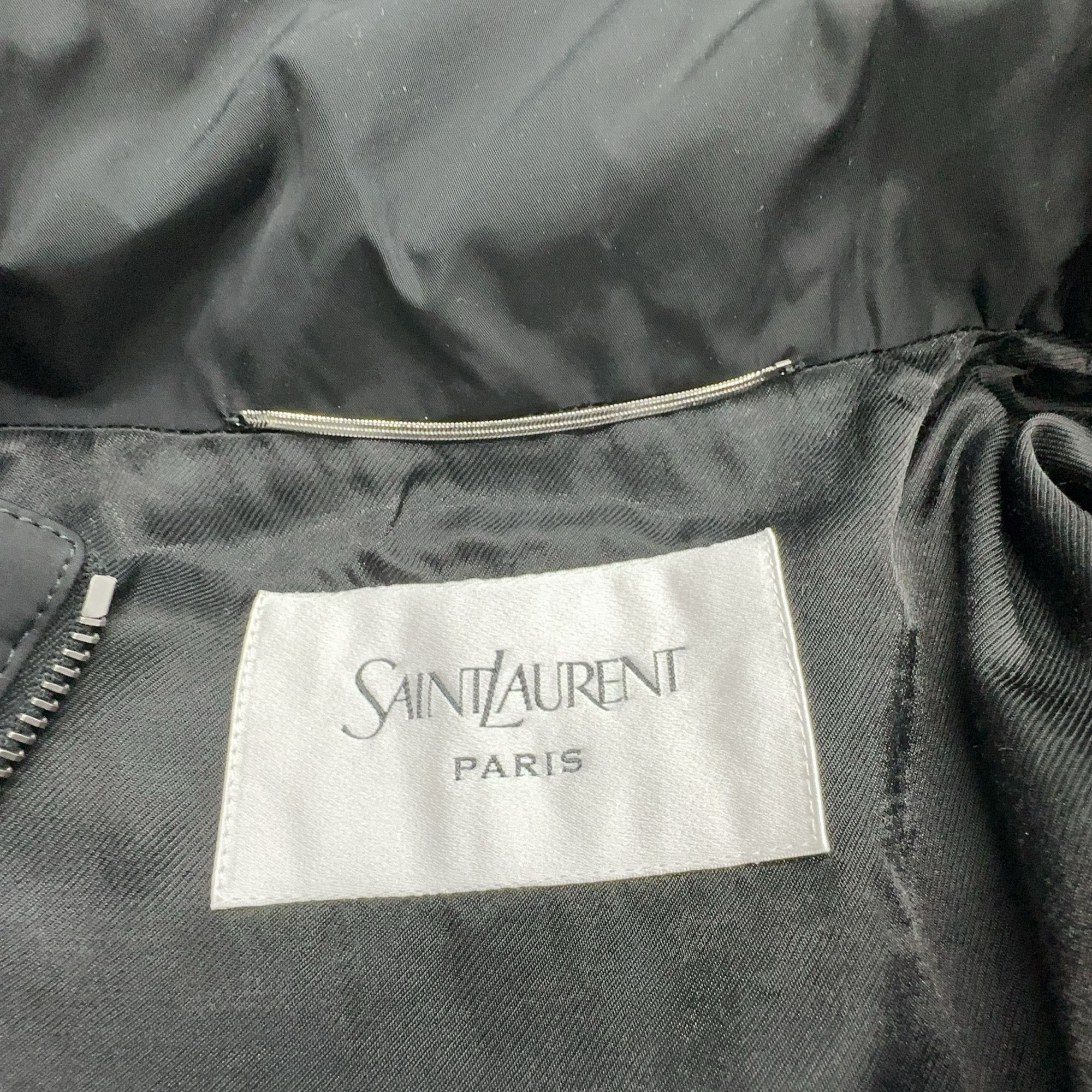 Saint Laurent Paris Saint Laurent Logo Zip Up Jacket Black Size 44 Size US S / EU 44-46 / 1 - 4 Thumbnail