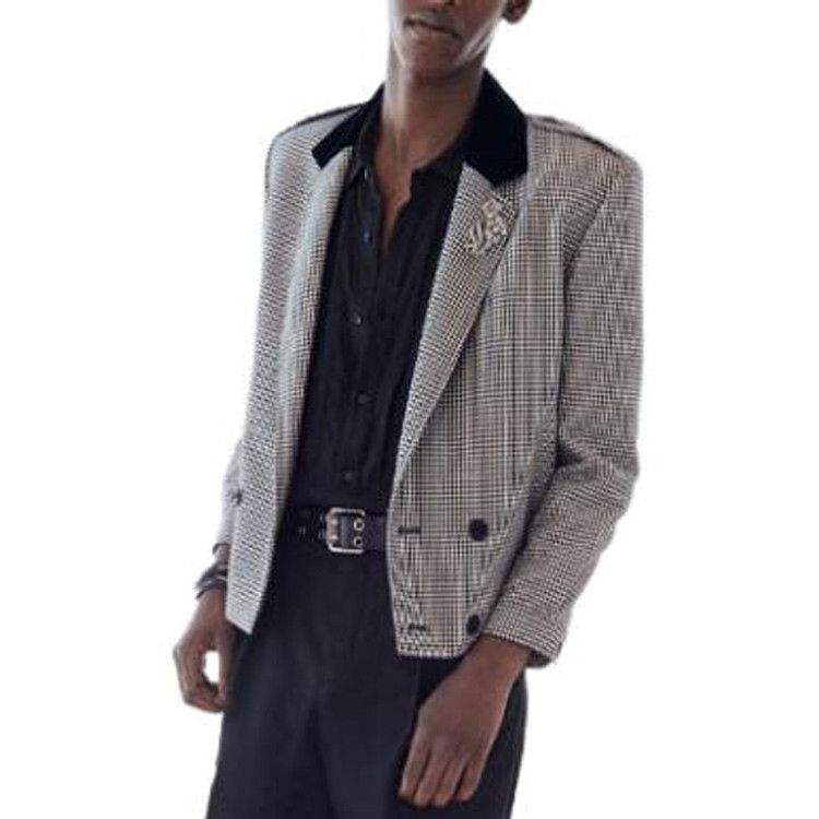 Saint Laurent Paris Saint Laurent Check Double Breasted Jacket Size M Size US M / EU 48-50 / 2 - 6 Thumbnail