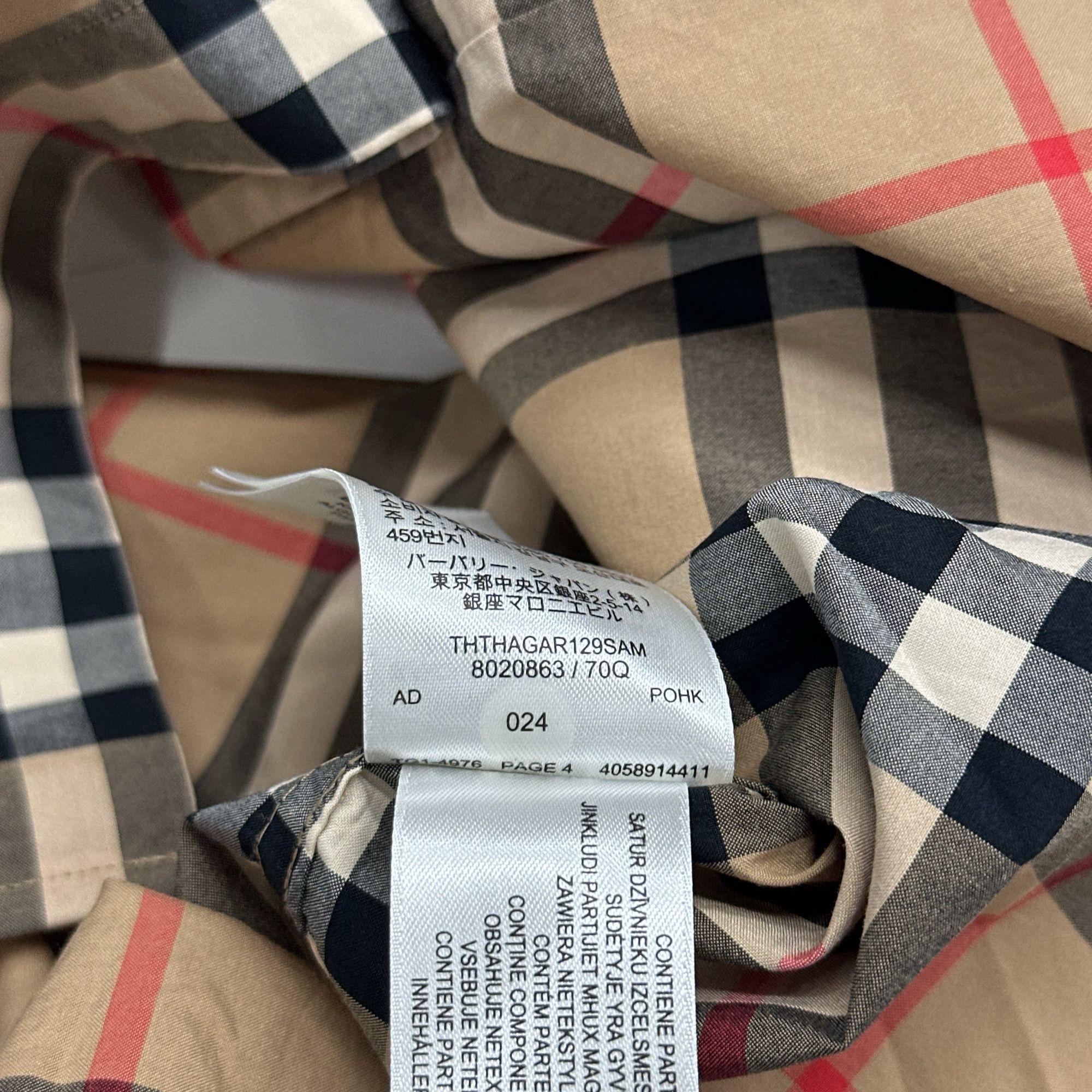 Burberry Burberry Archive Beige Check Button Up Shirt Size XL Size US XL / EU 56 / 4 - 11 Thumbnail