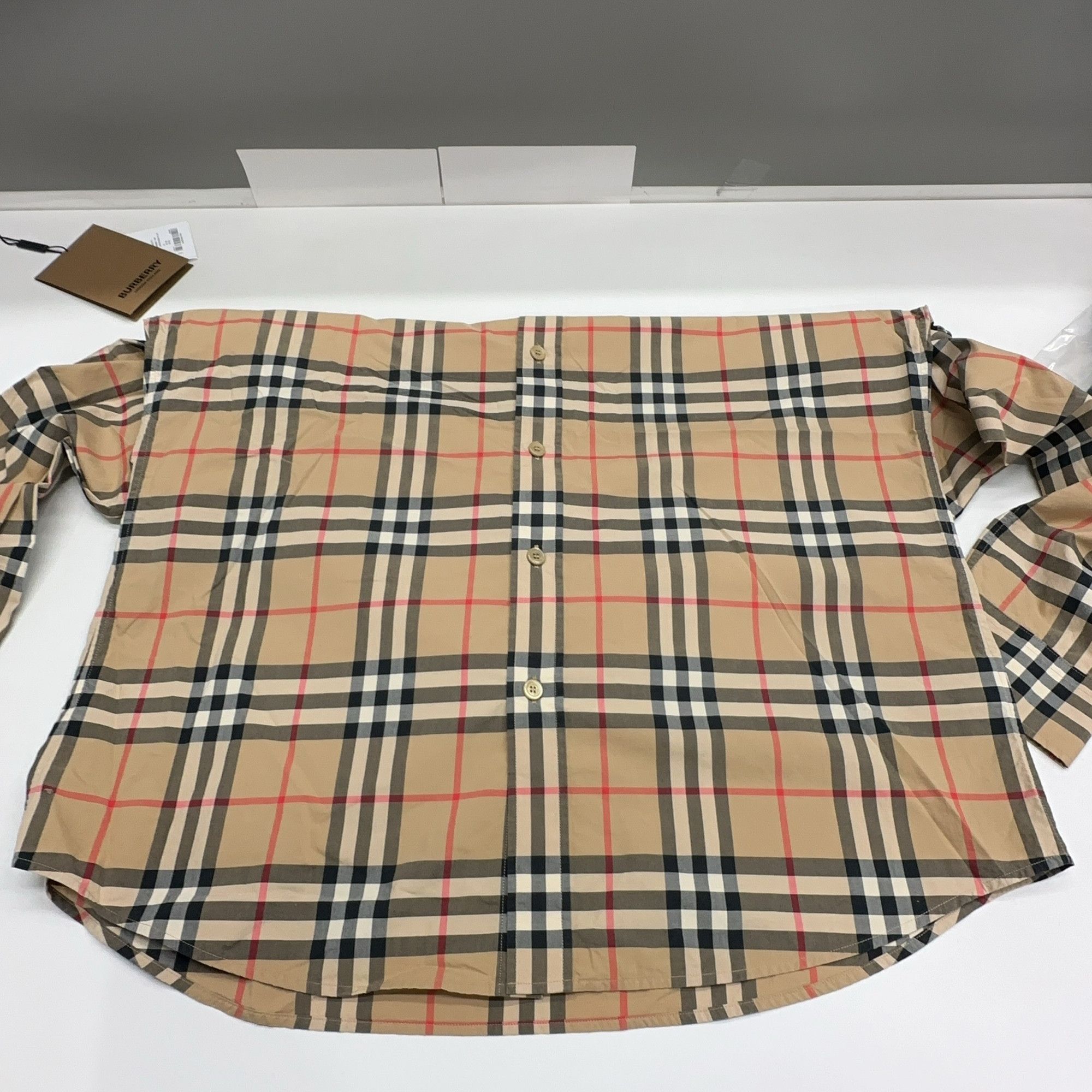 Burberry Burberry Archive Beige Check Button Up Shirt Size XL Size US XL / EU 56 / 4 - 14 Thumbnail