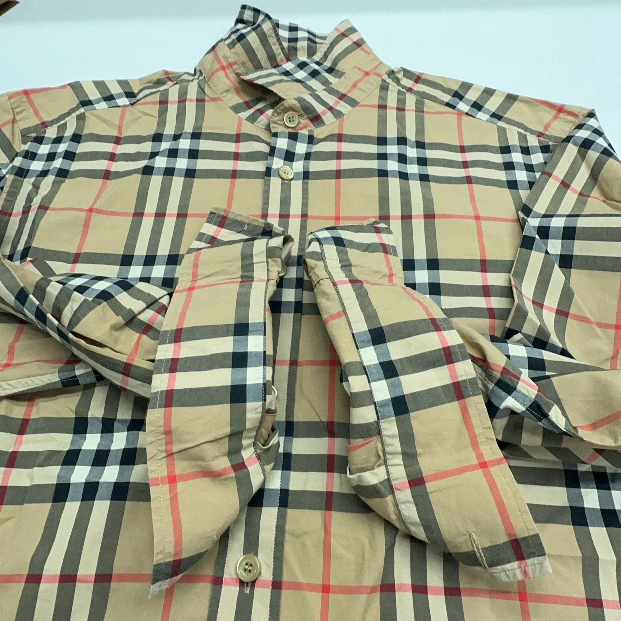 Burberry Burberry Archive Beige Check Button Up Shirt Size XL Size US XL / EU 56 / 4 - 17 Thumbnail