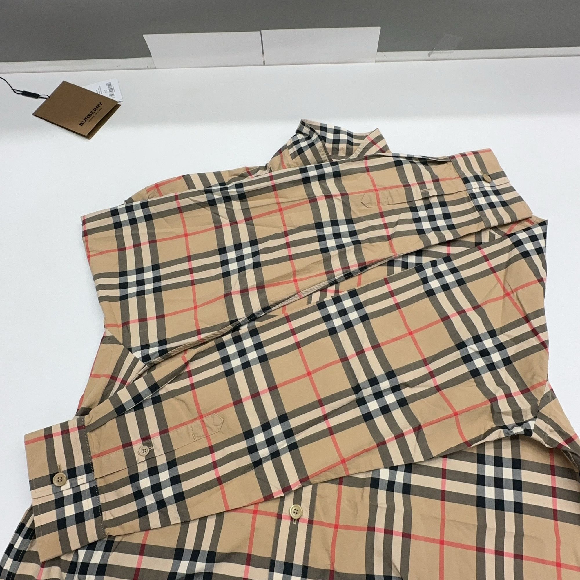 Burberry Burberry Archive Beige Check Button Up Shirt Size XL Size US XL / EU 56 / 4 - 16 Thumbnail