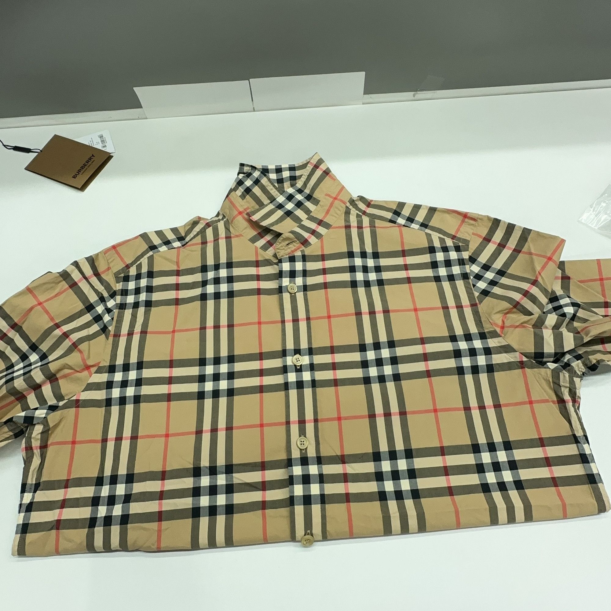 Burberry Burberry Archive Beige Check Button Up Shirt Size XL Size US XL / EU 56 / 4 - 13 Thumbnail