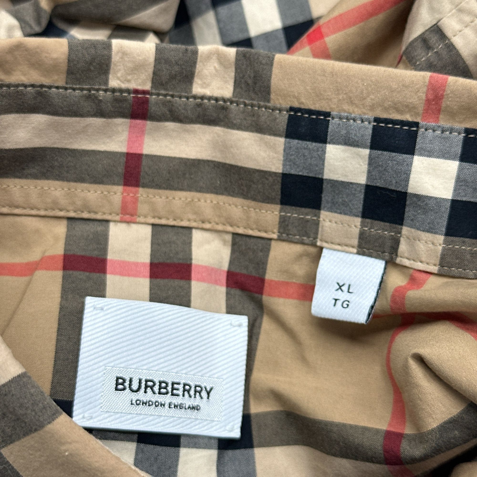 Burberry Burberry Archive Beige Check Button Up Shirt Size XL Size US XL / EU 56 / 4 - 10 Thumbnail