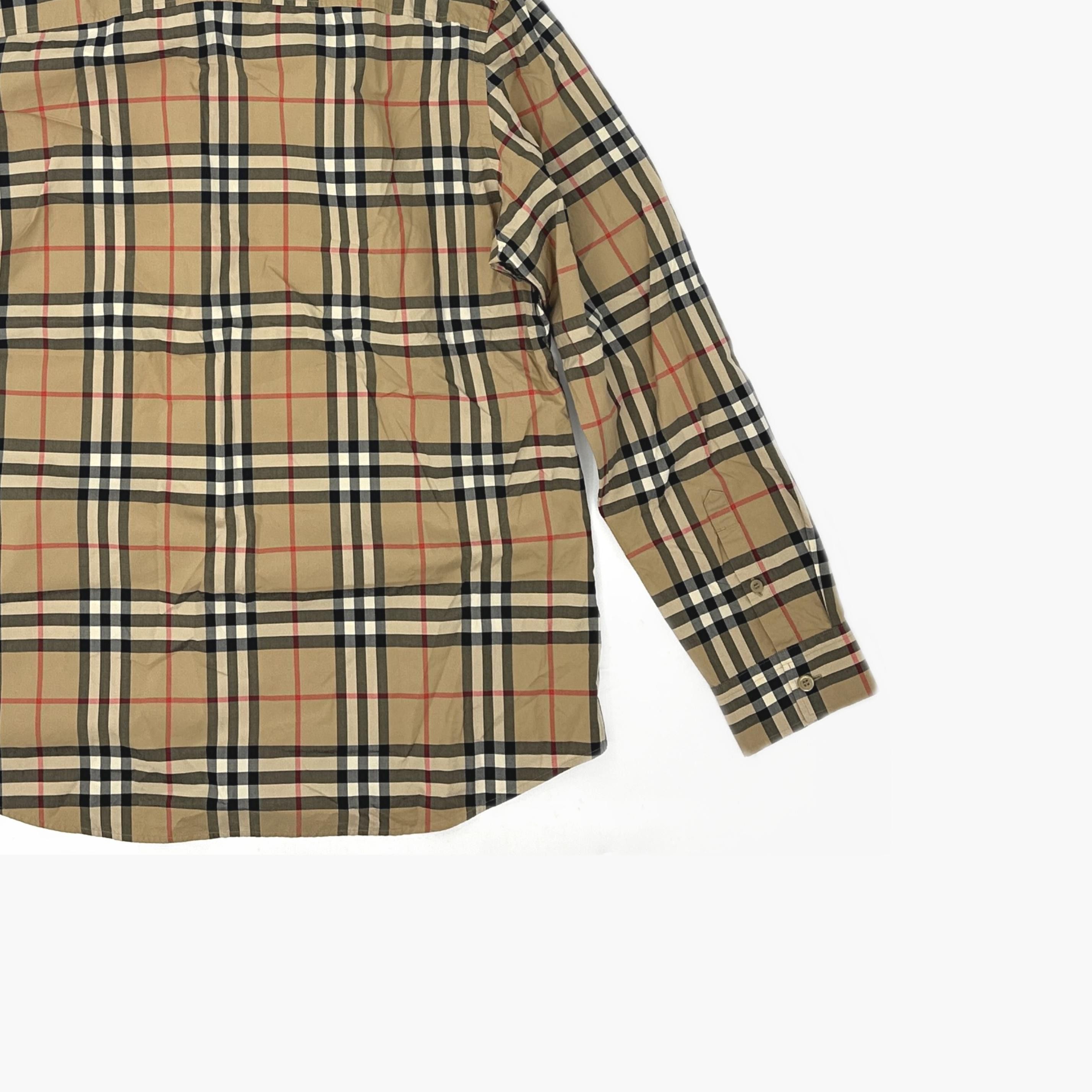 Burberry Burberry Archive Beige Check Button Up Shirt Size XL Size US XL / EU 56 / 4 - 5 Thumbnail