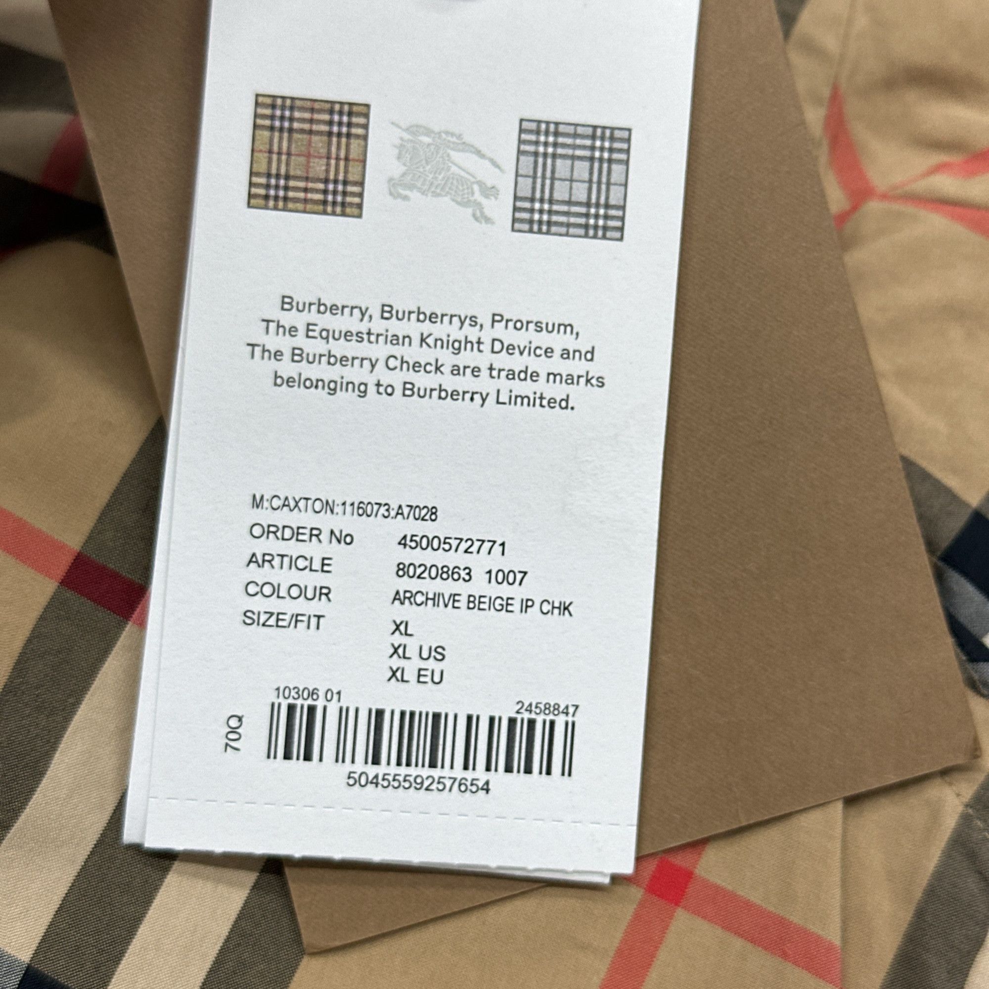 Burberry Burberry Archive Beige Check Button Up Shirt Size XL Size US XL / EU 56 / 4 - 9 Thumbnail