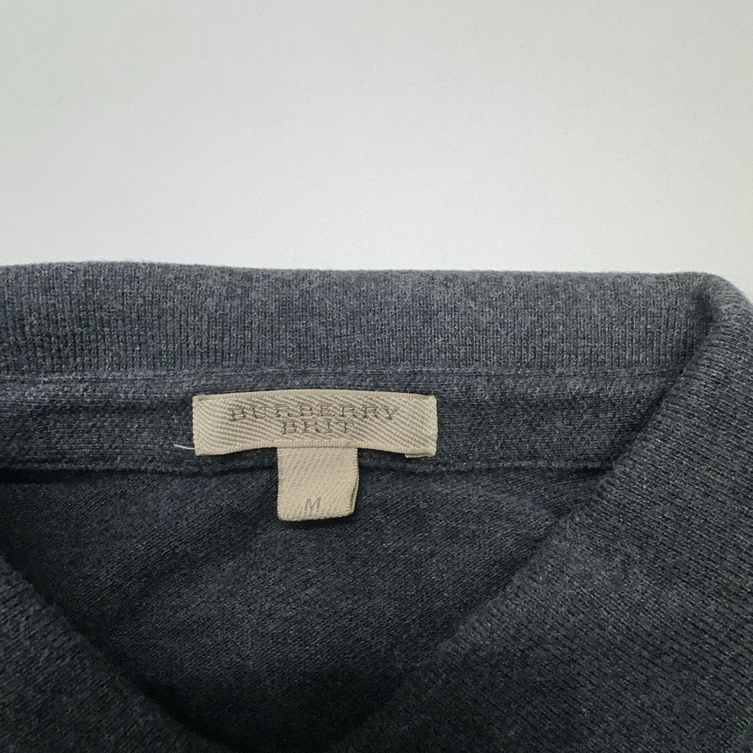 Burberry Burberry Brit Embroidered Logo Polo Dark Gray M Size US M / EU 48-50 / 2 - 4 Thumbnail