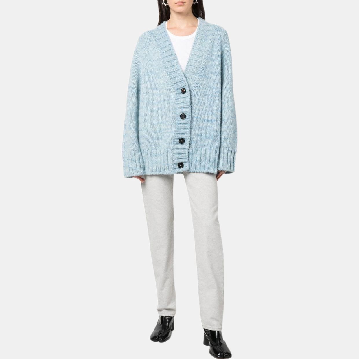 Maison Margiela Maison Margiela Blue Wool-Blend Cardigan Size L Size L / US 10 / IT 46 - 9 Thumbnail