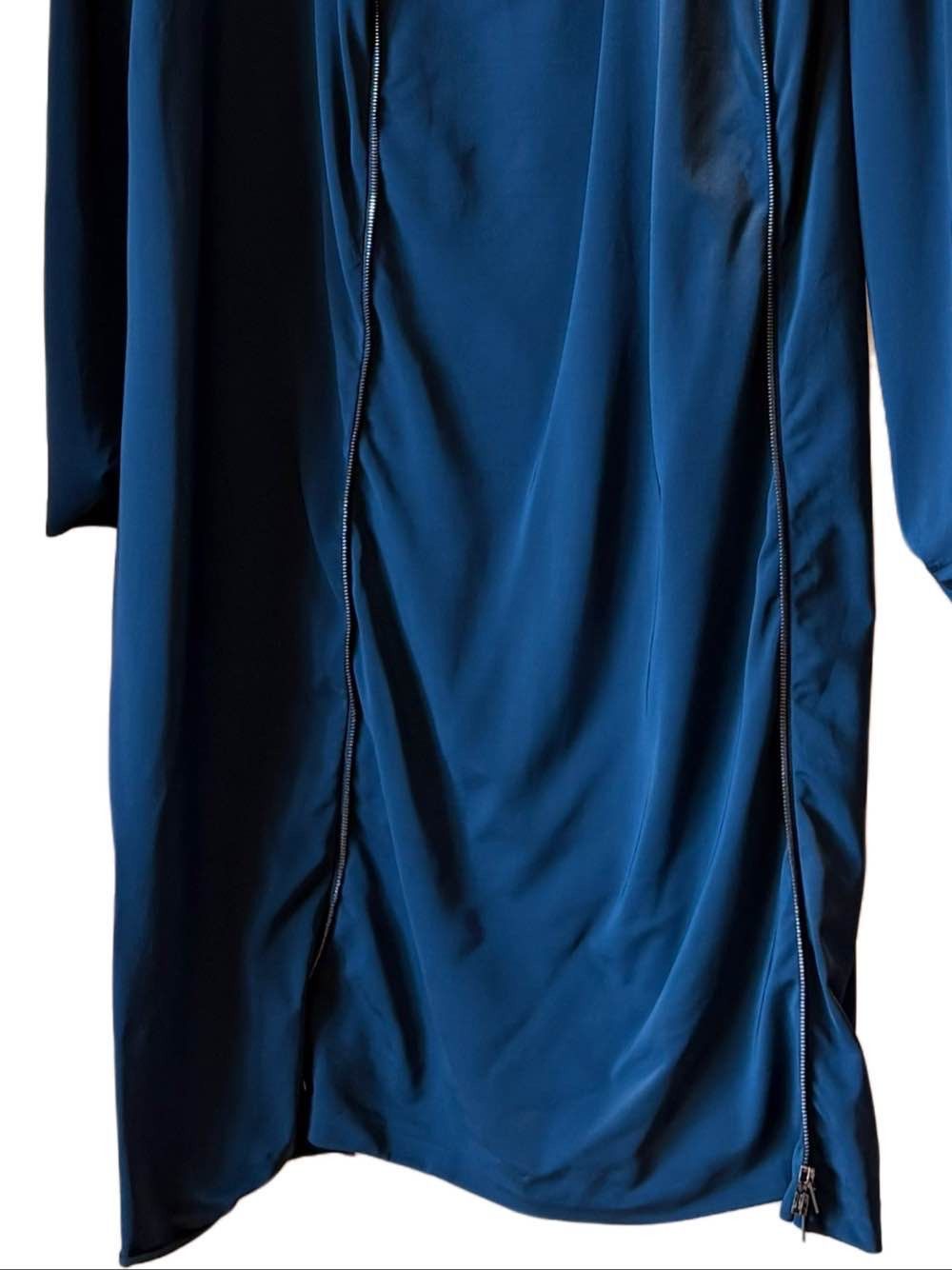 Maison Margiela Maison Margiela Navy Zip Detail Midi Dress Size 38 Size XS / US 0-2 / IT 36-38 - 16 Thumbnail