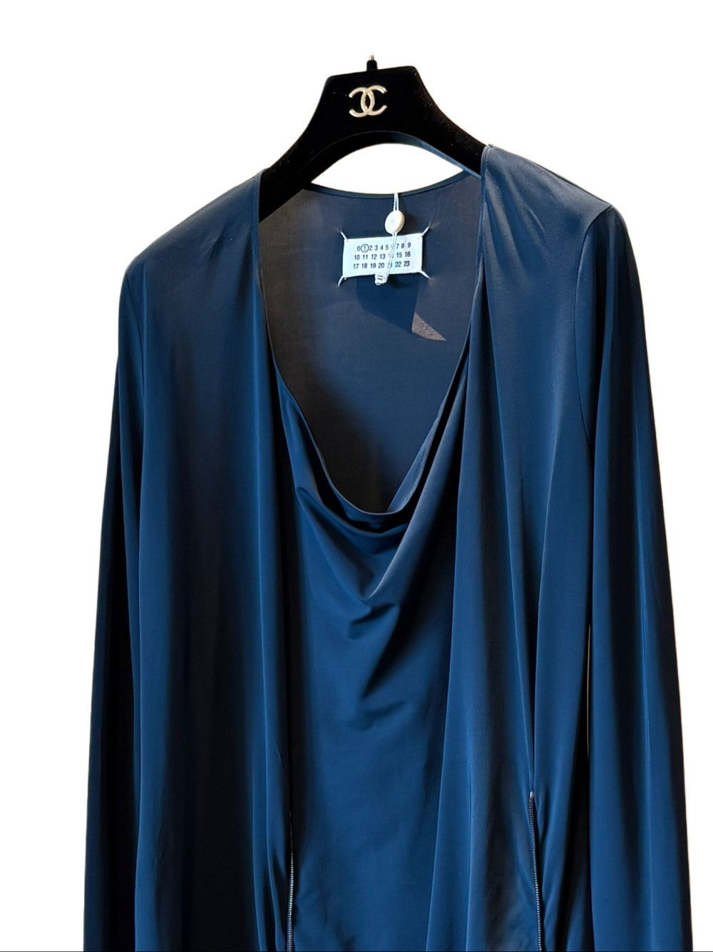 Maison Margiela Maison Margiela Navy Zip Detail Midi Dress Size 38 Size XS / US 0-2 / IT 36-38 - 14 Thumbnail