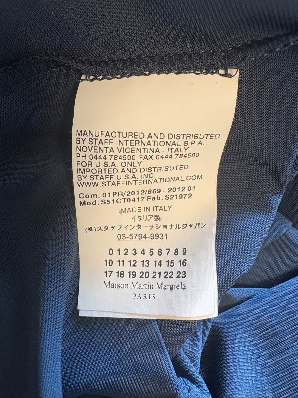 Maison Margiela Maison Margiela Navy Zip Detail Midi Dress Size 38 Size XS / US 0-2 / IT 36-38 - 7 Thumbnail