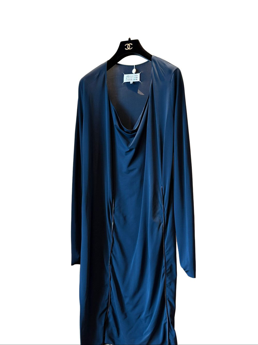 Maison Margiela Maison Margiela Navy Zip Detail Midi Dress Size 38 Size XS / US 0-2 / IT 36-38 - 13 Thumbnail