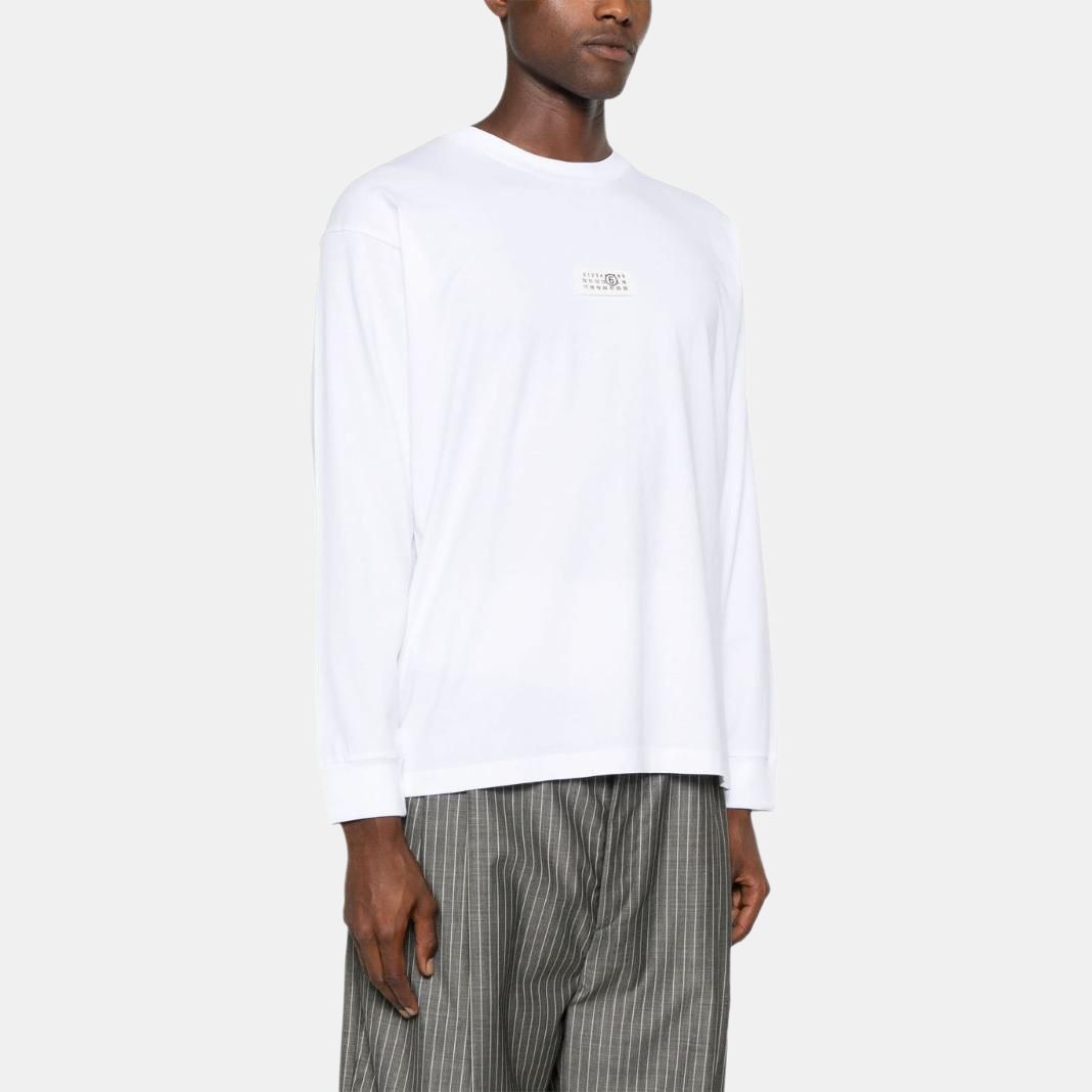 MM6 MM6 Maison Margiela Logo Print Long Sleeve T-Shirt US L Size US L / EU 52-54 / 3 - 10 Thumbnail
