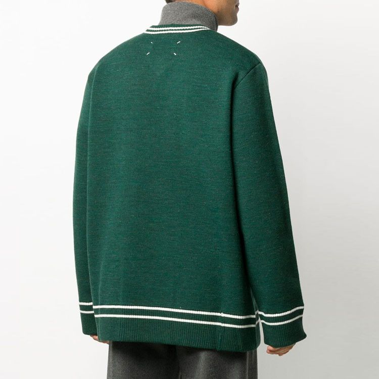 Maison Margiela Maison Margiela Green V-Neck Sweater Size S Size US S / EU 44-46 / 1 - 10 Thumbnail