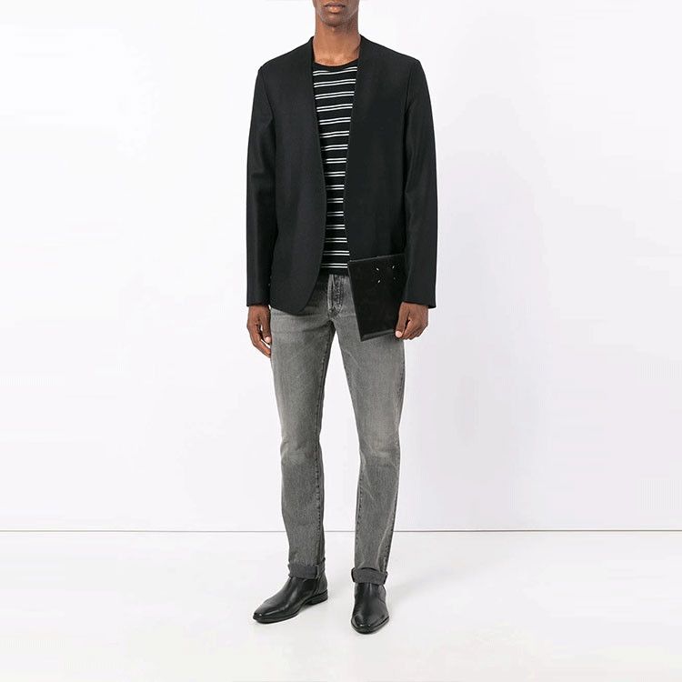Maison Margiela Maison Margiela Collarless Blazer Size 44R Size 44R - 8 Thumbnail