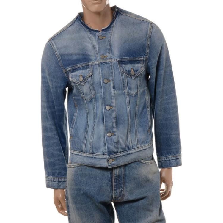 Maison Margiela Maison Margiela Frayed Collar Denim Jacket Size XS Size US XS / EU 42 / 0 - 9 Thumbnail
