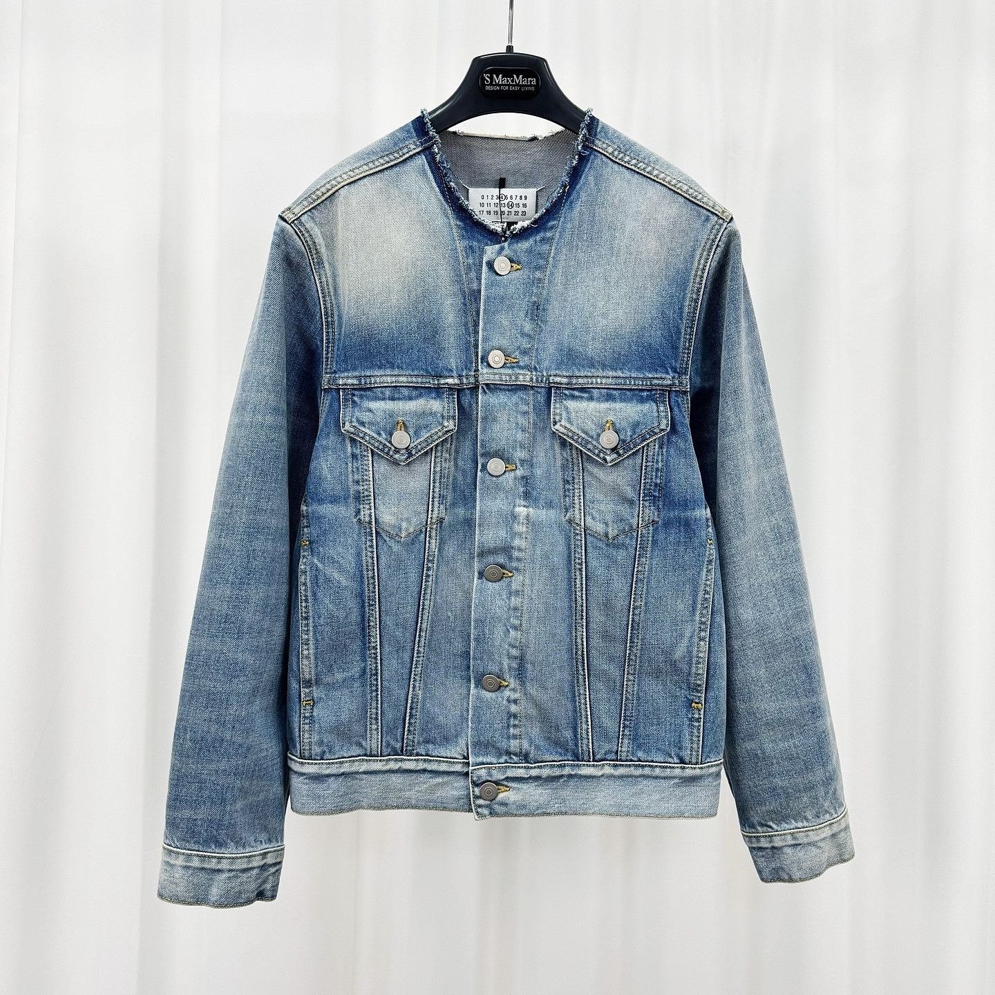 Maison Margiela Maison Margiela Frayed Collar Denim Jacket Size XS Size US XS / EU 42 / 0 - 8 Thumbnail
