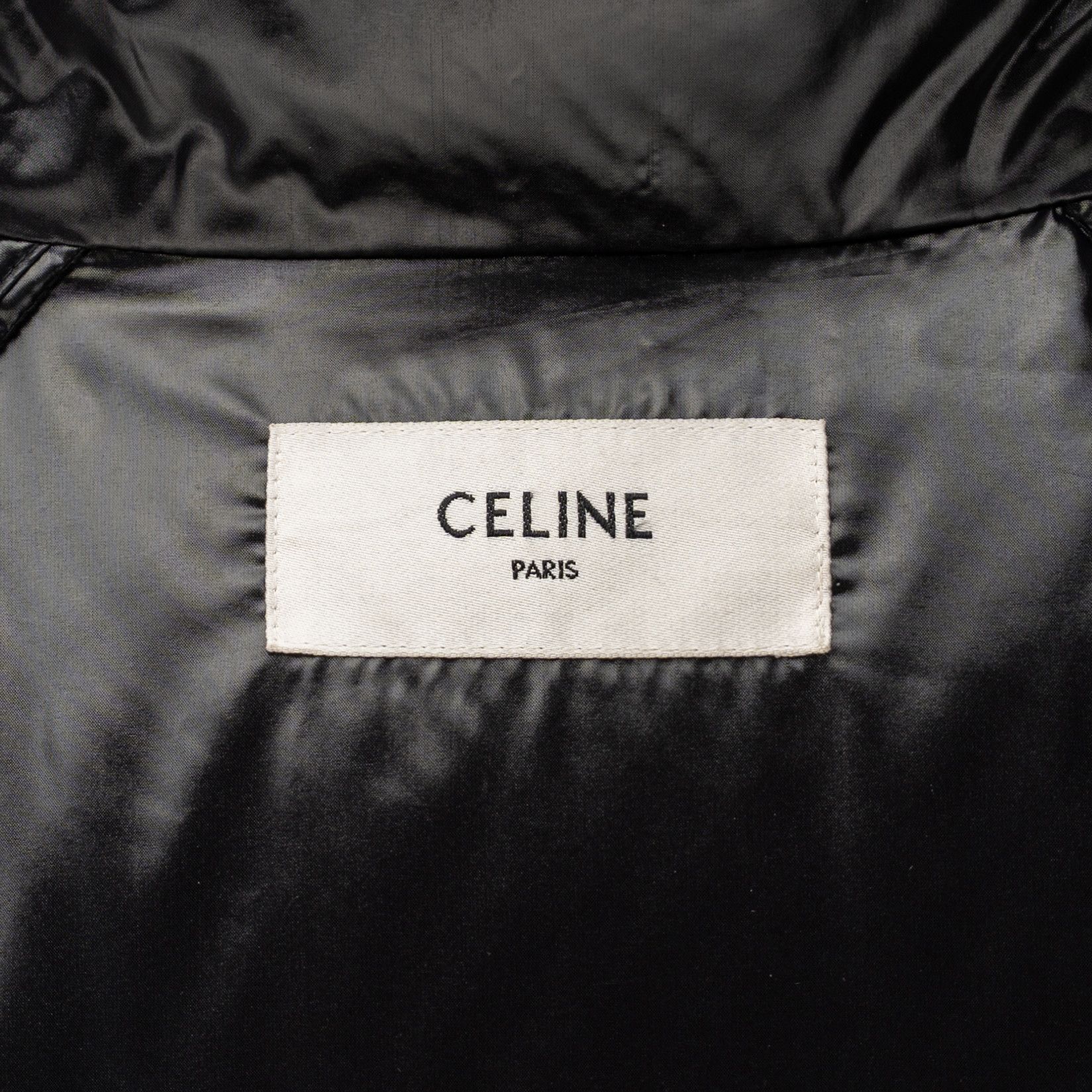 Celine Logo Nylon Down Jacket Black White Size US L / EU 52-54 / 3 - 5 Thumbnail