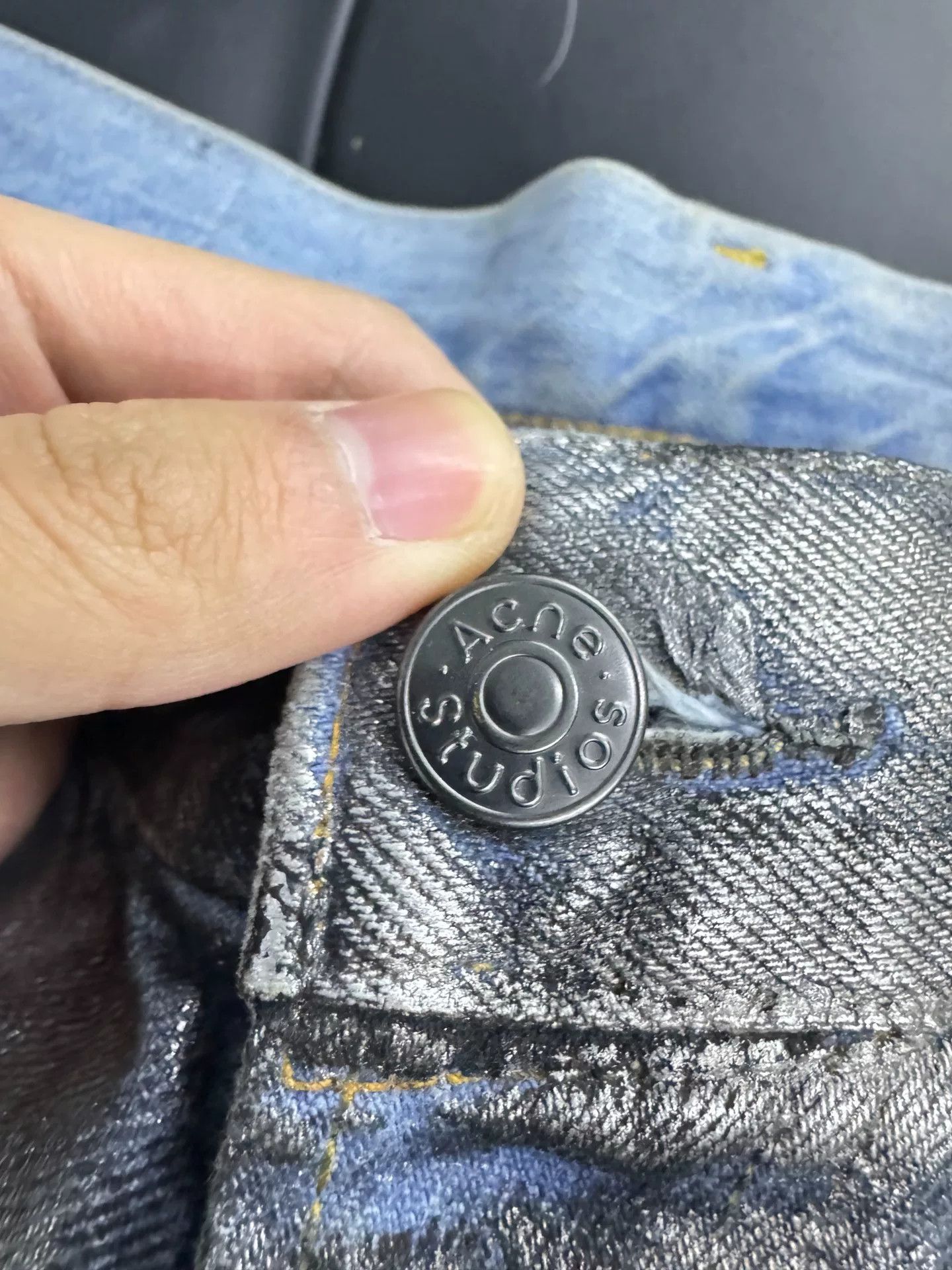 Acne Studios Acne Studios Silver Coated Waxed Jeans Size US 32 / EU 48 - 5 Thumbnail