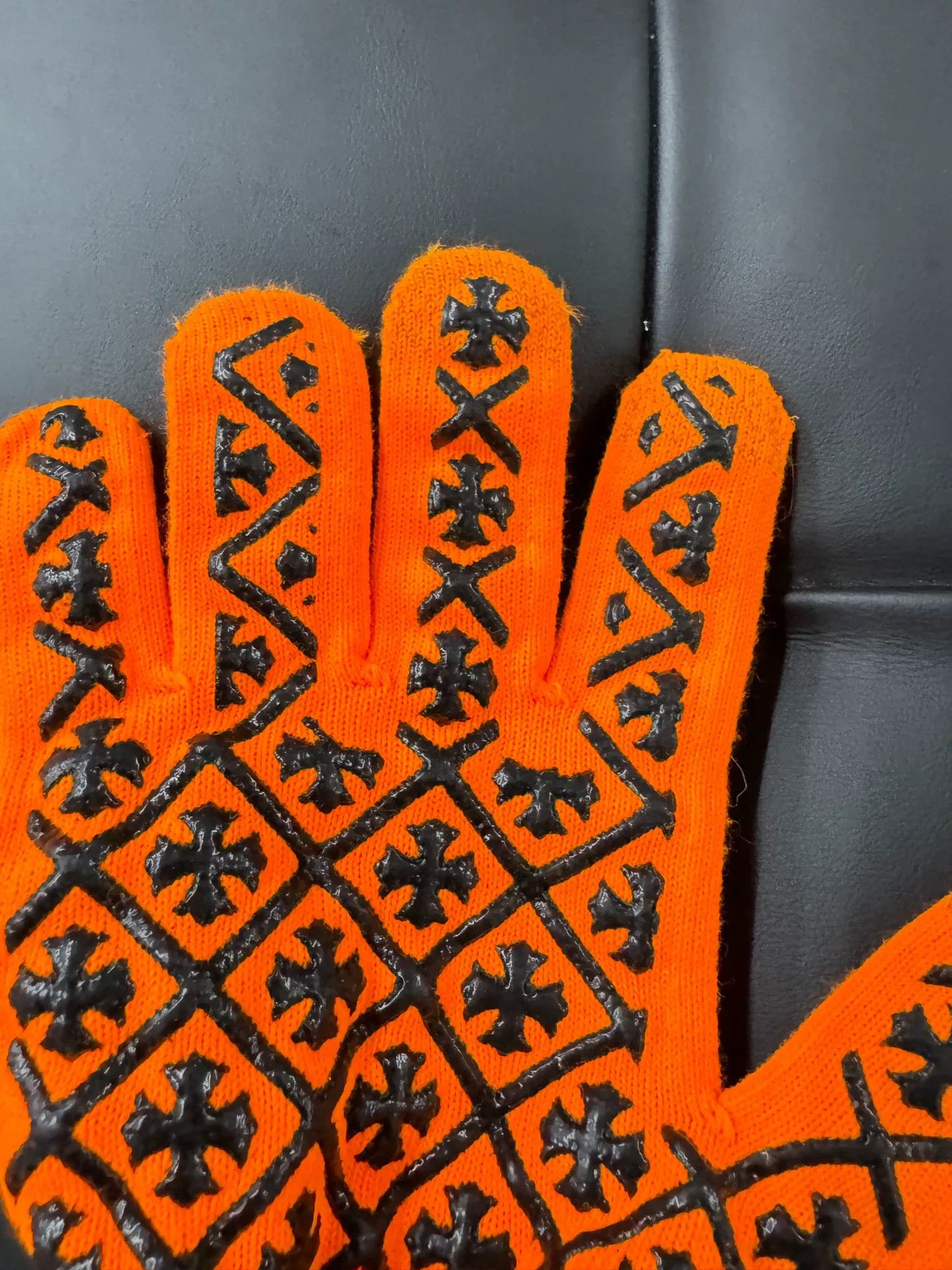 Chrome Hearts Chrome Hearts Orange Gloves Size ONE SIZE - 4 Thumbnail