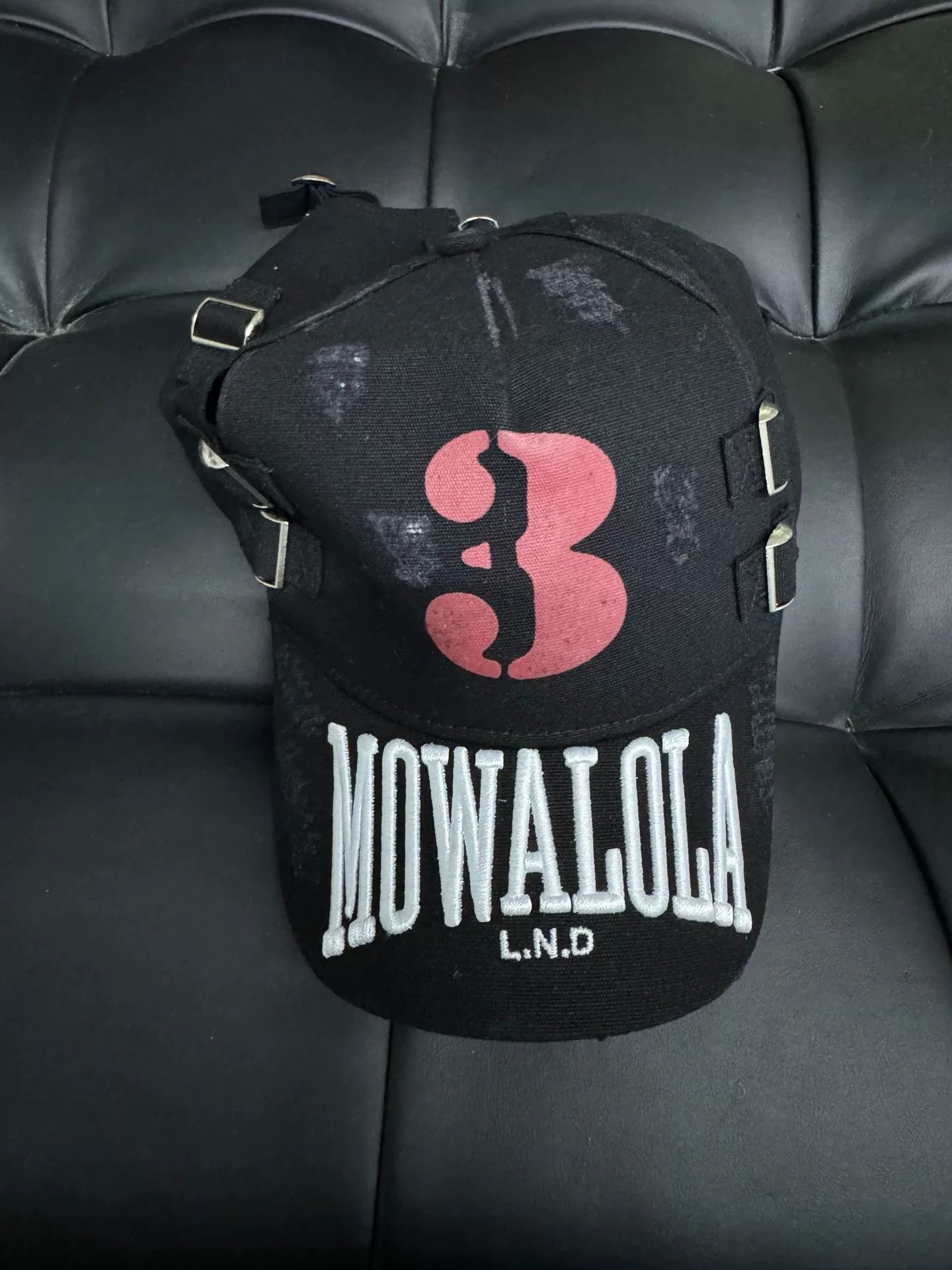 Mowalola Mowalola 24SS Black Number 3 Buckle Cap Size ONE SIZE - 2 Thumbnail