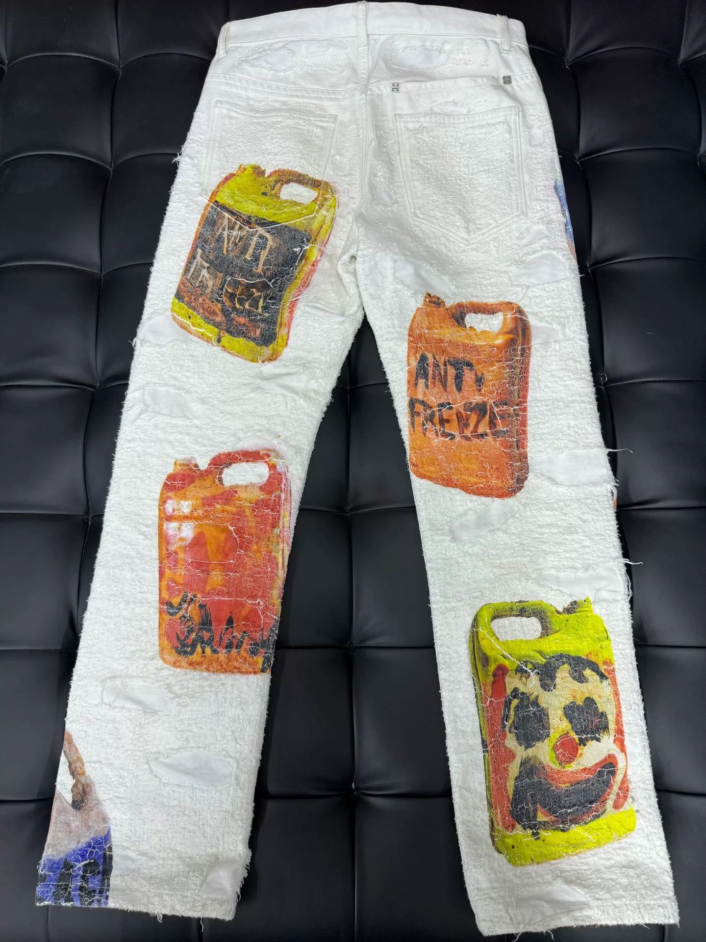 Givenchy Givenchy Josh Smith Cartoon Graffiti Distressed Jeans Size US 29 - 2 Thumbnail