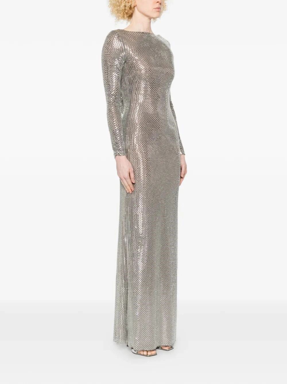 Self-Portrait Rhinestone Long Sleeve Maxi Dress Size M / US 6-8 / IT 42-44 - 5 Thumbnail