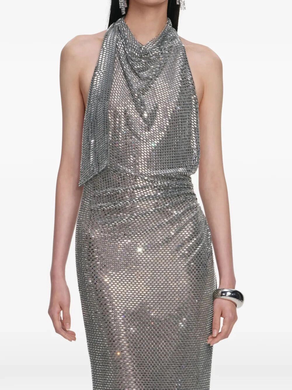 Self-Portrait Rhinestone Drape Maxi Dress Size S / US 4 / IT 40 - 5 Thumbnail