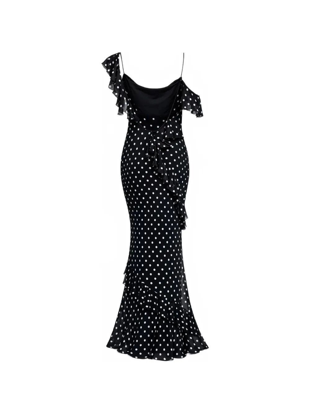 Self-Portrait Polka Dot Georgette Maxi Dress Size M / US 6-8 / IT 42-44 - 2 Thumbnail