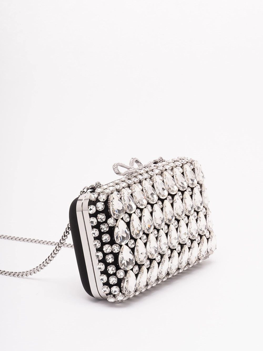 Self-Portrait Satin Crystal Clutch Bag Size ONE SIZE - 3 Thumbnail