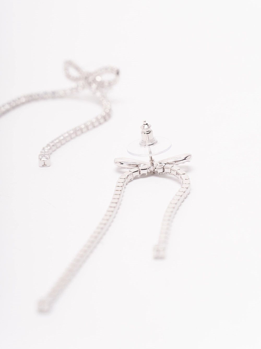 Self-Portrait Crystal Bow Dangle Earrings Size ONE SIZE - 2 Thumbnail