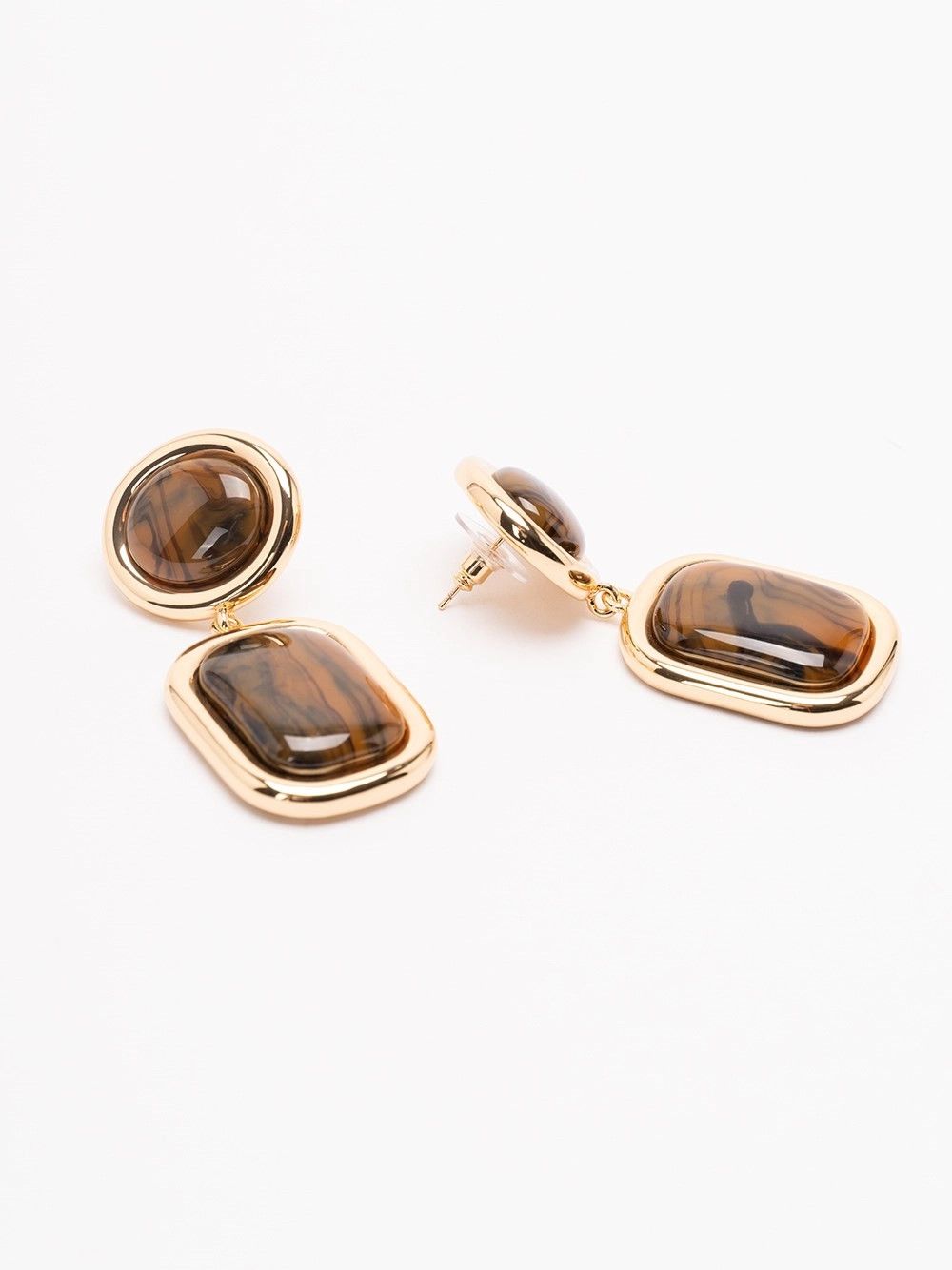 Self-Portrait Enamel Gold Tiered Earrings Size ONE SIZE - 2 Thumbnail