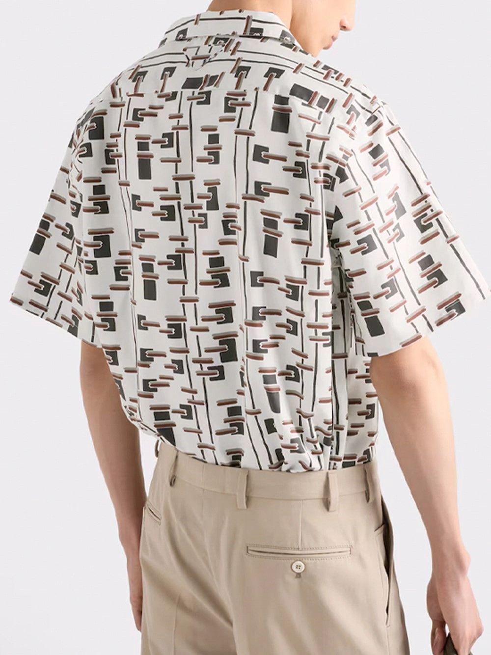 Prada Striped Cotton and Silk `Bowling` Shirt Size US M / EU 48-50 / 2 - 4 Thumbnail