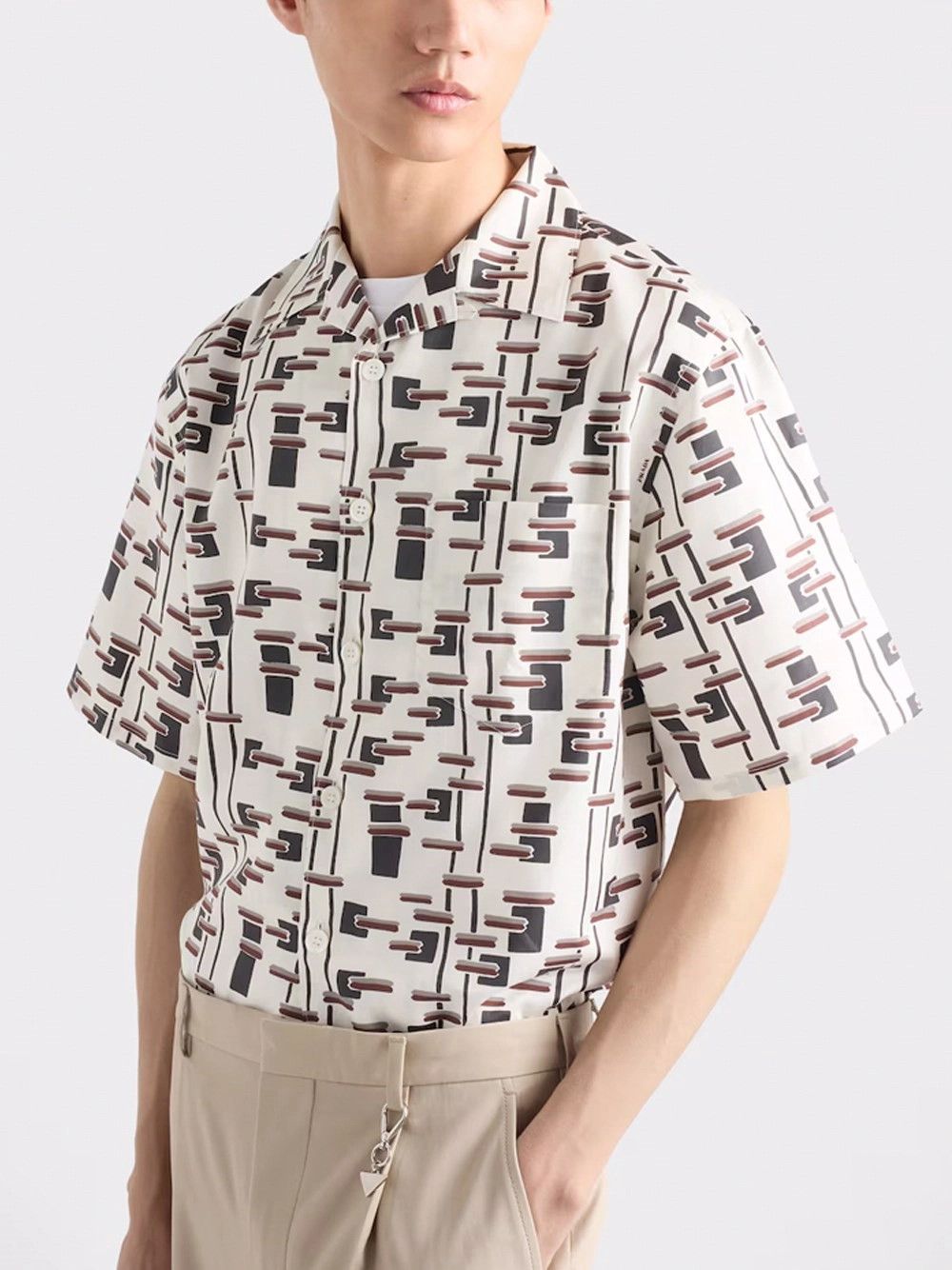 Prada Striped Cotton and Silk `Bowling` Shirt Size US XL / EU 56 / 4 - 3 Thumbnail