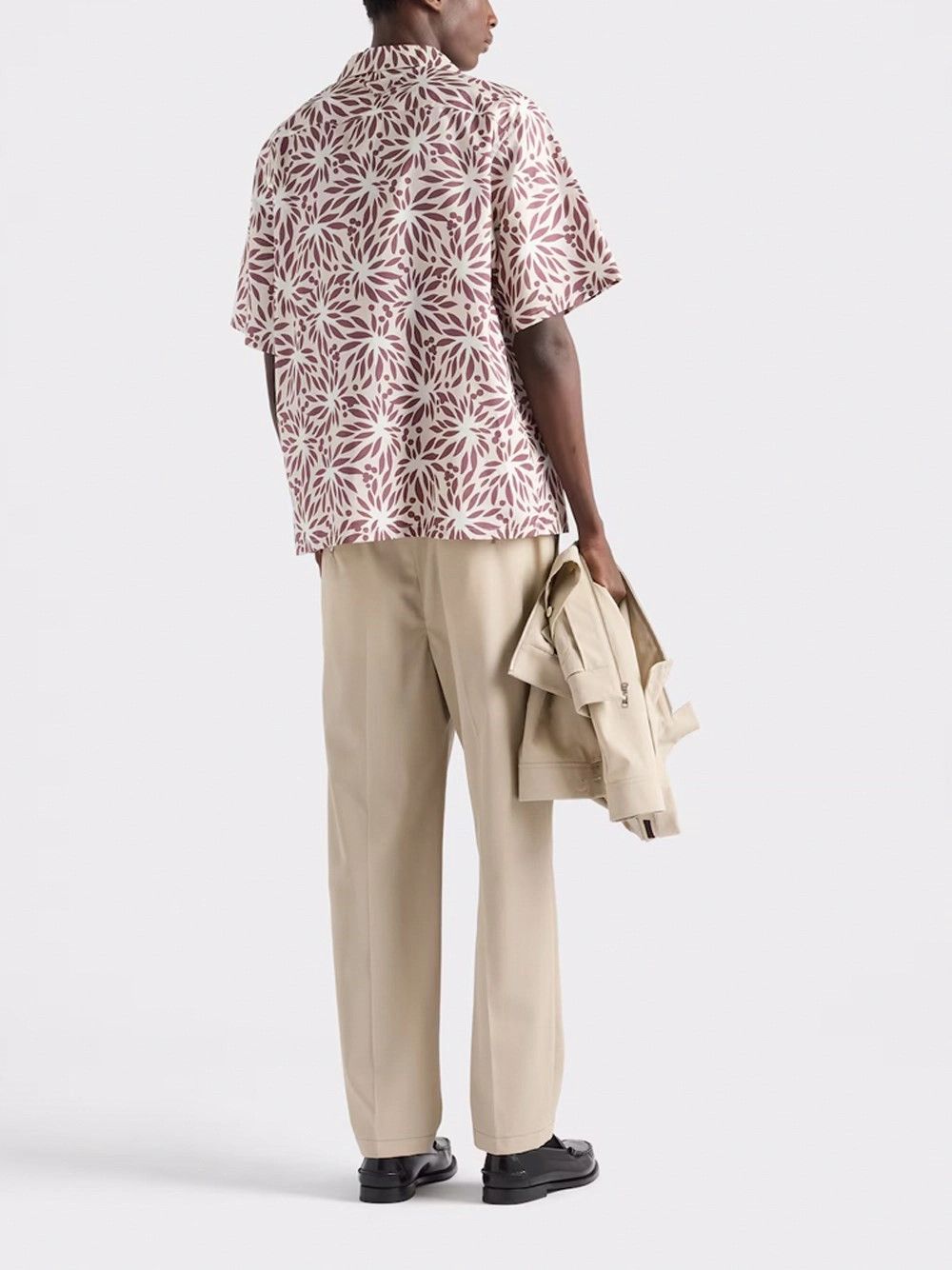 Prada Striped Cotton and Silk `Bowling` Shirt Size US M / EU 48-50 / 2 - 5 Thumbnail