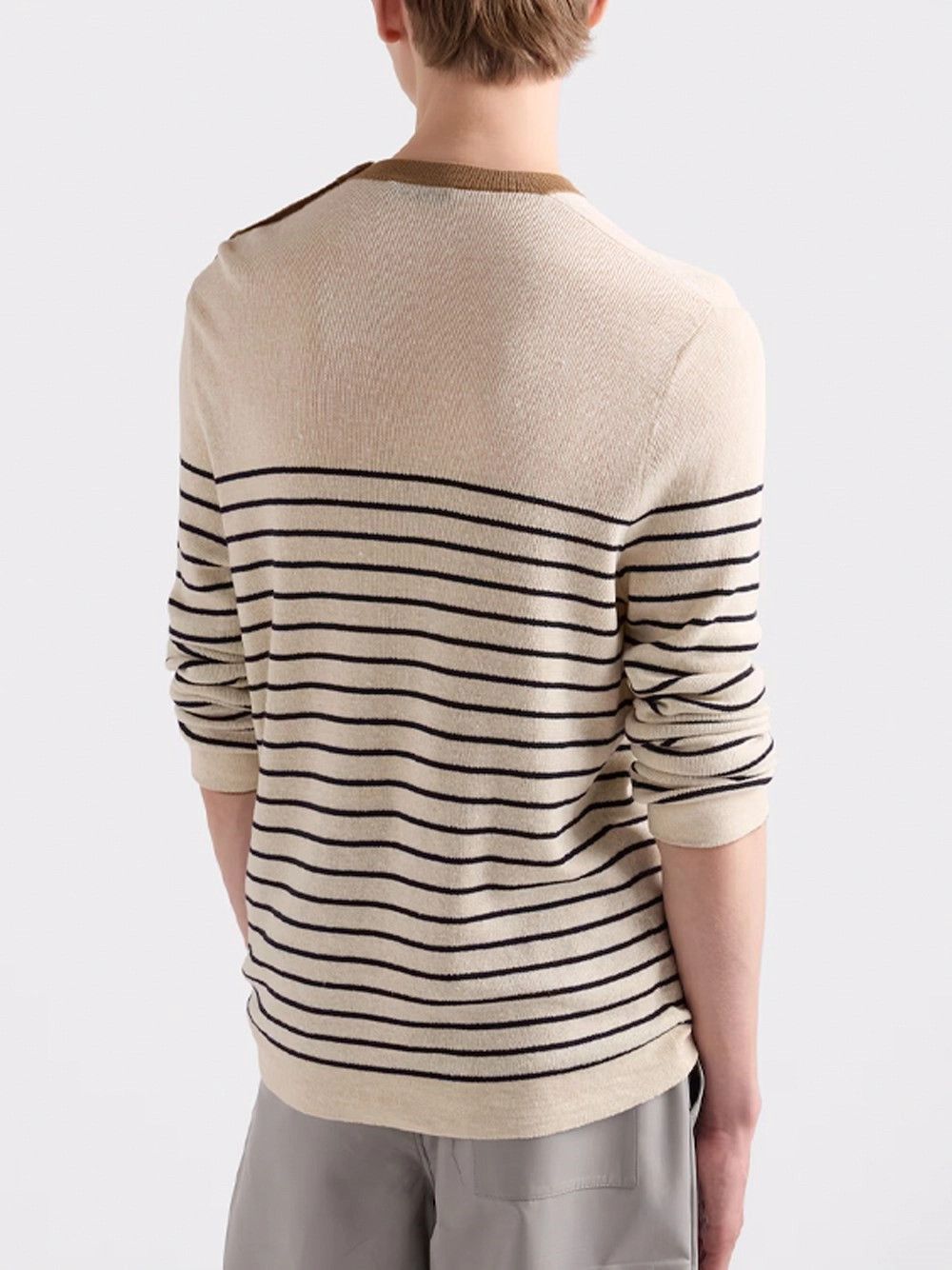Prada Cotton Linen Round Neck Size US M / EU 48-50 / 2 - 6 Thumbnail