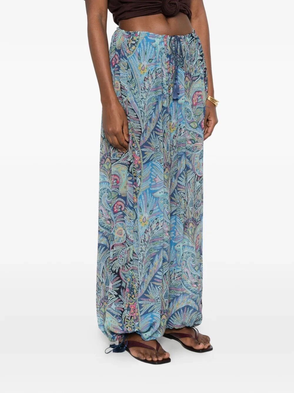 Etro Wide Pants With Tassels Size 28" / US 6 / IT 42 - 3 Thumbnail