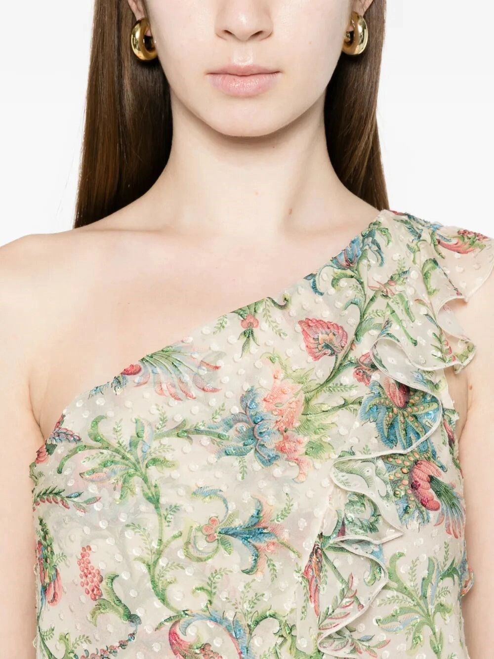 Etro One-Shoulder Top With Ruffles Size M / US 6-8 / IT 42-44 - 3 Thumbnail