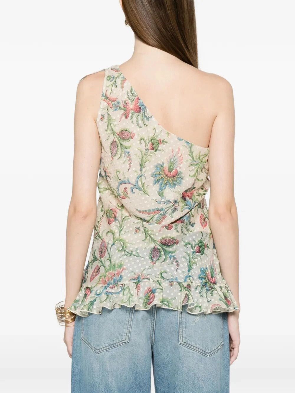 Etro One-Shoulder Top With Ruffles Size M / US 6-8 / IT 42-44 - 4 Thumbnail
