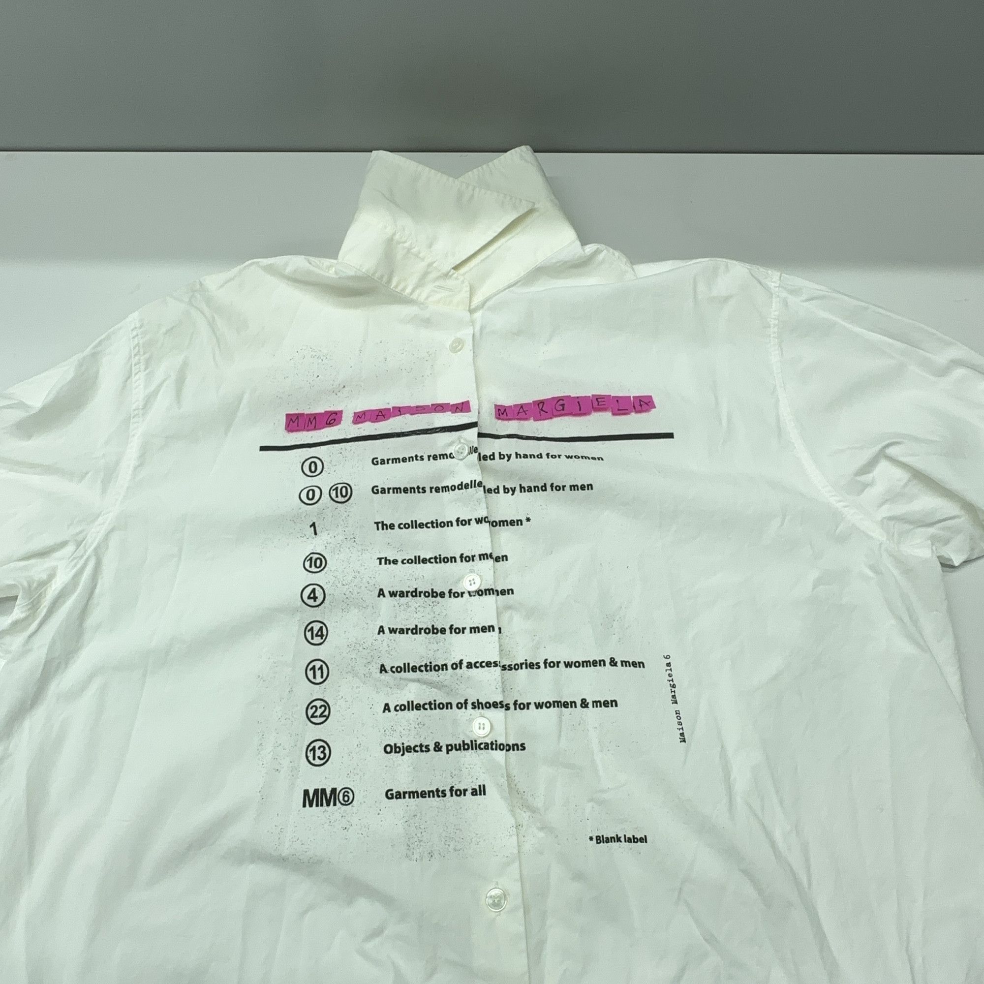 MM6 MM6 Maison Margiela Numeric Print Button Up Shirt 38 Size XS / US 0-2 / IT 36-38 - 7 Thumbnail