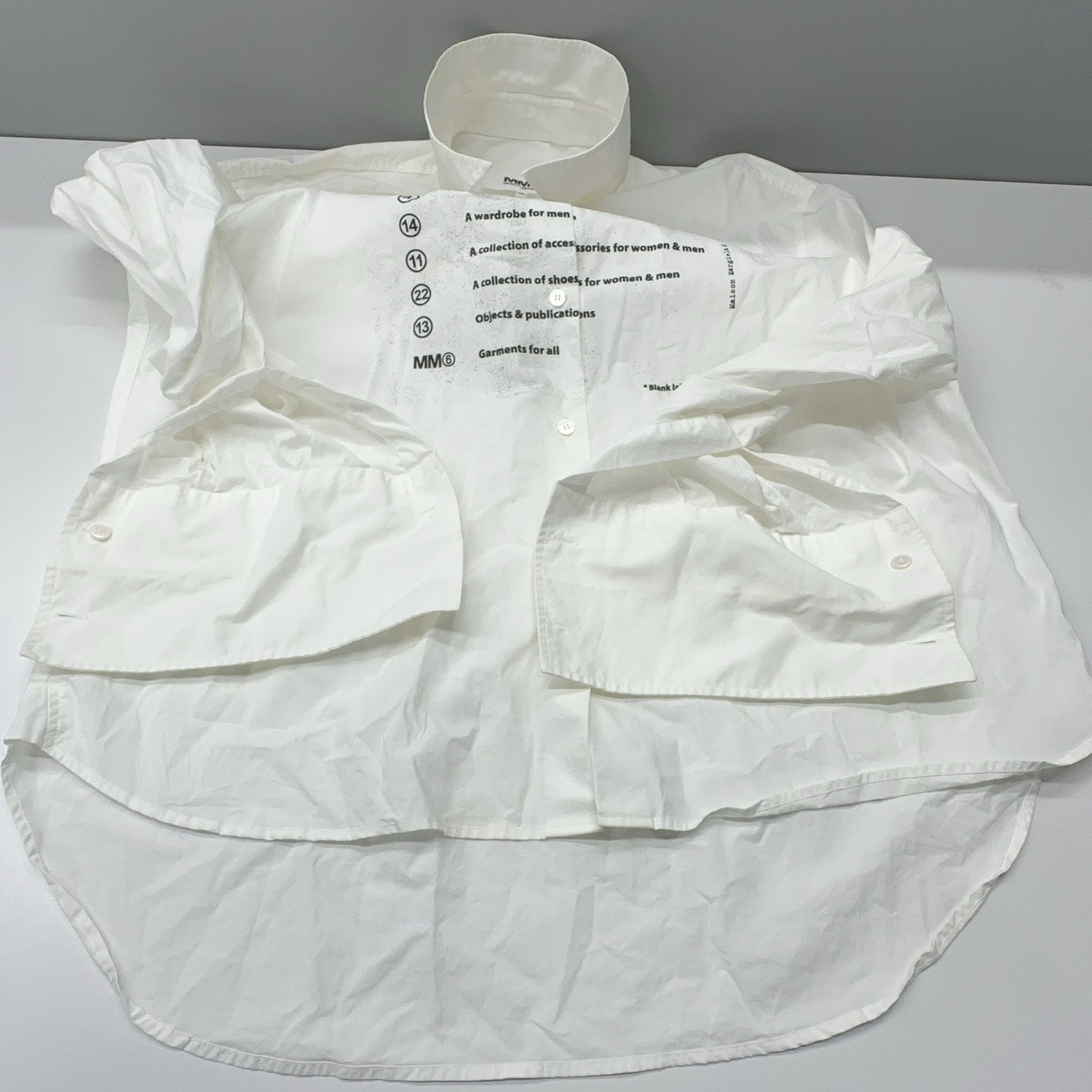 MM6 MM6 Maison Margiela Numeric Print Button Up Shirt 38 Size XS / US 0-2 / IT 36-38 - 11 Thumbnail