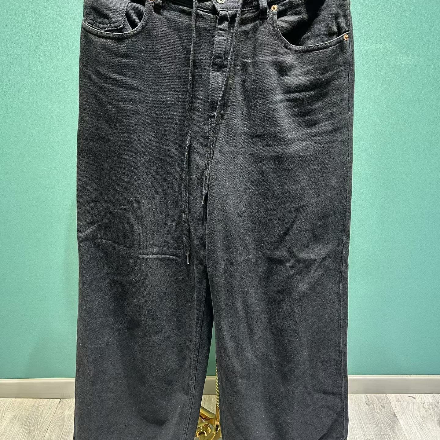 MM6 MM6 Maison Margiela Black Drawstring Jeans Size 27 Size 27" / US 4 / IT 40 - 5 Thumbnail